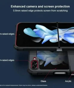 Alternative view of Xundd For Samsung Galaxy Z Flip 5 Case Airbags Hinge Shockproof Transparent Cover