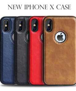 Luxury Premium Pu Leather Back Case Cover For iPhone X Series
