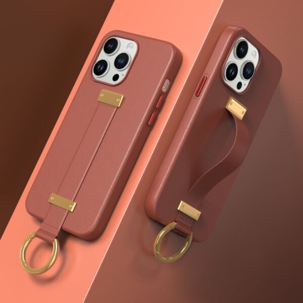 New Ring Design Bracket Wrist Brace Silicone Leather Case Cover for IPhone Series - Image 16