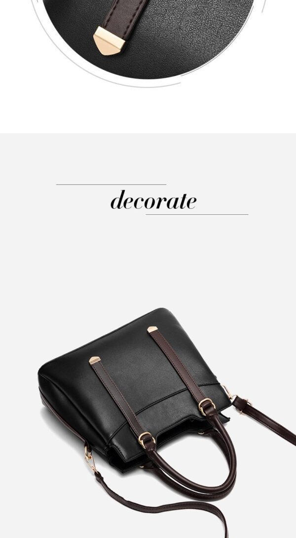 Luxury Premium PU Leather Satchel Shoulder Messenger Tote Purse Crossbody Bag - Image 13