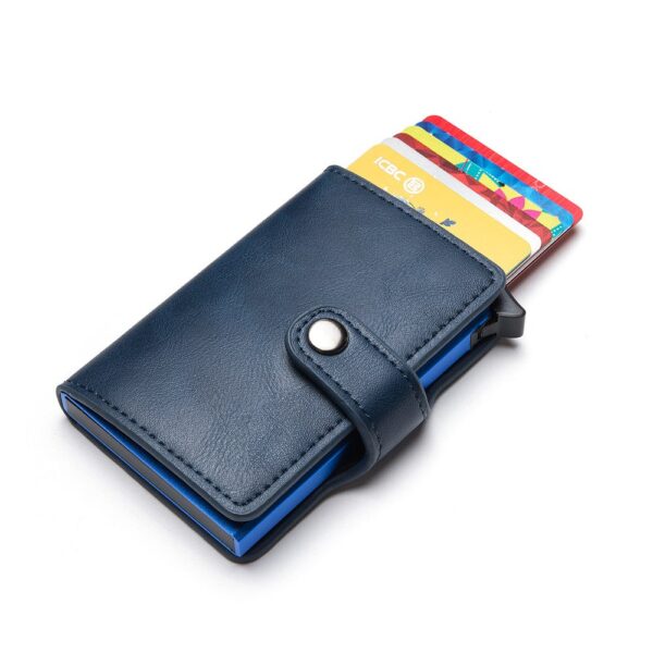 New Rfid Blocking Carbon Fiber Vintage Leather Card Holder Wallet - Image 21
