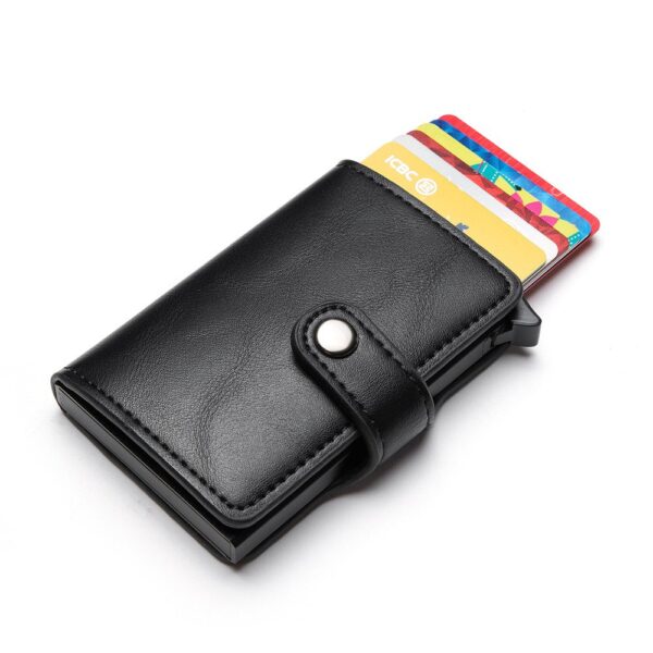 New Rfid Blocking Carbon Fiber Vintage Leather Card Holder Wallet - Image 22