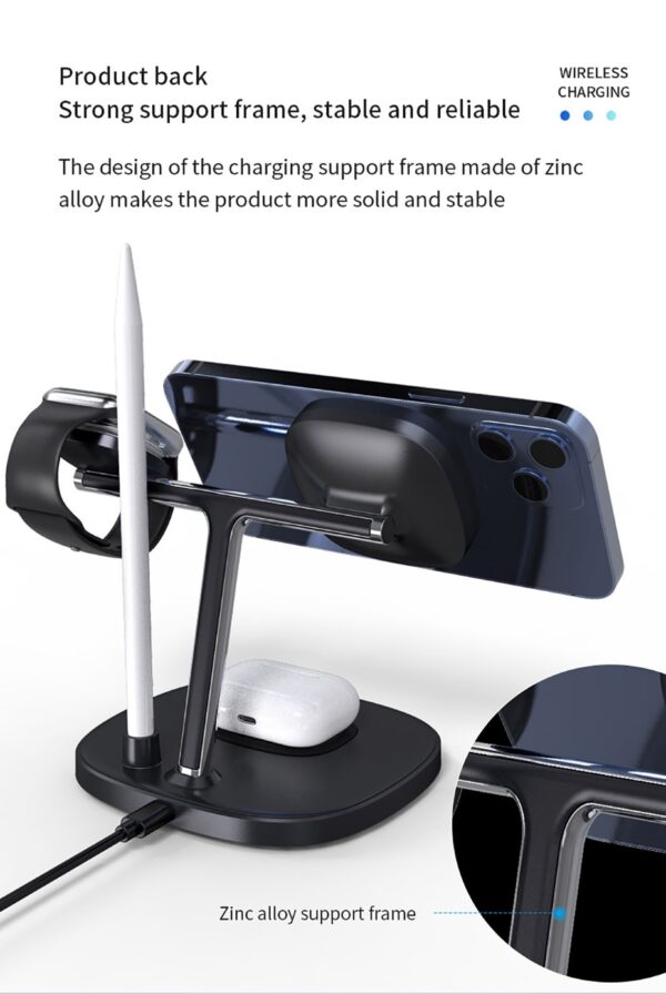 WiWU Smart 4 in 1 Wireless Magnetic Adjustable 15W Wireless Fast Charger for iPhones - Image 24