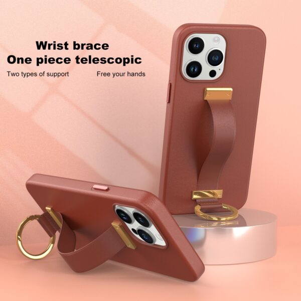 New Ring Design Bracket Wrist Brace Silicone Leather Case Cover for IPhone Series - Image 17