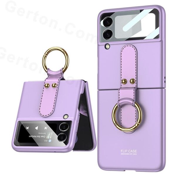 Luxury Premium Finger Ring Case Cover For Samsung Galaxy Flip 3 5G and Z Flip 4 5G - Image 9