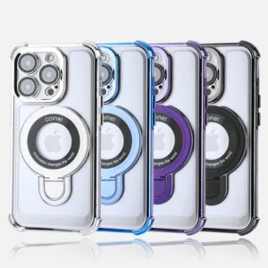 Luxury Premium Magnet Wireless Charging Shockproof Transparent Soft Silicone Case Cover For iPhone 15 Pro/15 Pro Max