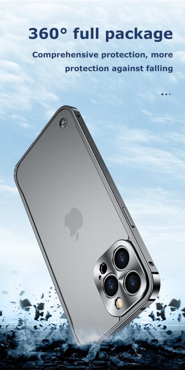 Luxury Premium Magsafe Magnetic Aluminum Metal Case Cover and 3D Glass Protector for iPhone 14 Pro Max - Image 7