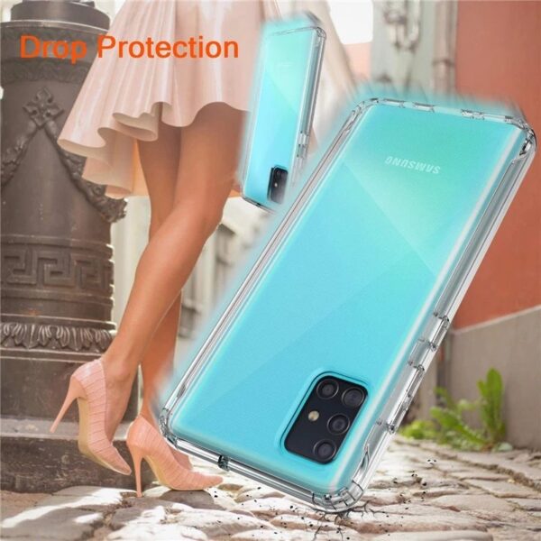 Luxury Premium Anti-Burst Transparent Case Cover and 3D Glass Protector For Samsung Galaxy A51/A71 - Image 9
