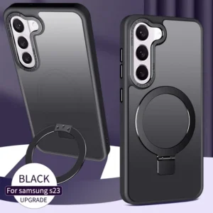 Luxury Premium Magnetic Matte Ring Holder Bracket Stand Case Cover For Samsung Galaxy S23 Plus