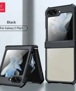 Xundd For Samsung Galaxy Z Flip 5 Case Airbags Hinge Shockproof Transparent Cover