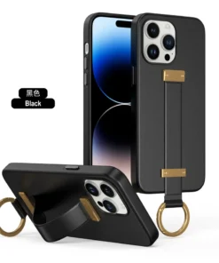 New Ring Design Bracket Wrist Brace Silicone Leather Case Cover for IPhone Series