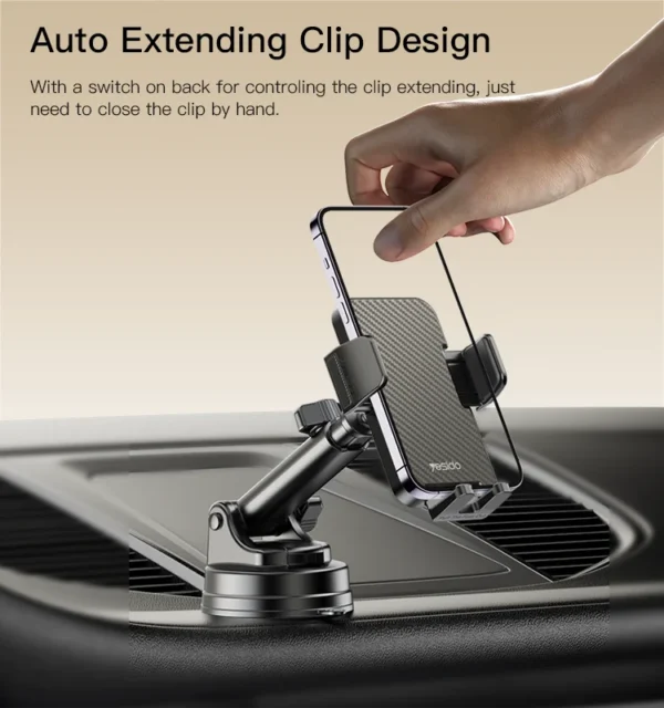 Yesido 360 FlexGrip Auto Swivel Car Phone Holder - Image 9