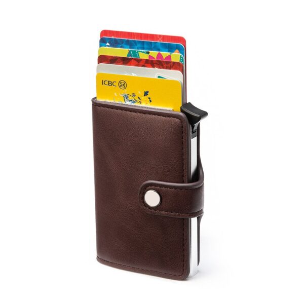 New Rfid Blocking Carbon Fiber Vintage Leather Card Holder Wallet - Image 25