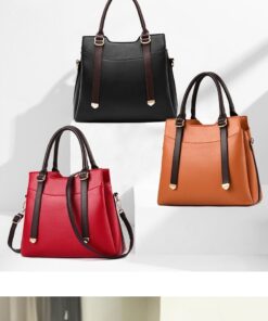 Luxury Premium PU Leather Satchel Shoulder Messenger Tote Purse Crossbody Bag