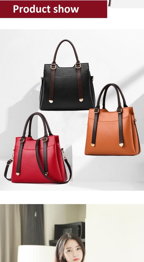 Luxury Premium PU Leather Satchel Shoulder Messenger Tote Purse Crossbody Bag