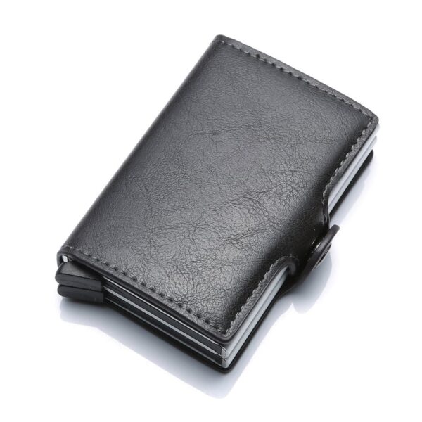 New Rfid Blocking Carbon Fiber Vintage Leather Card Holder Wallet - Image 26