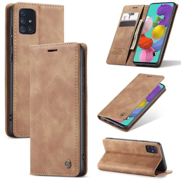 Luxury Premium Caseme Leather Wallet Case Cover and 3D GlassProtector For Samsung Galaxy A51/A71 - Image 27