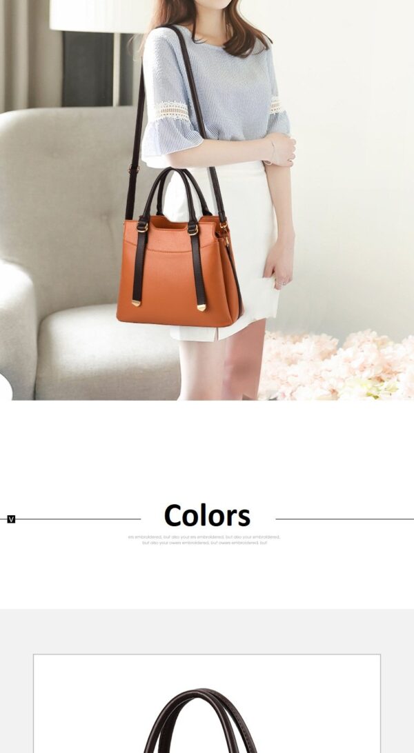 Luxury Premium PU Leather Satchel Shoulder Messenger Tote Purse Crossbody Bag - Image 18