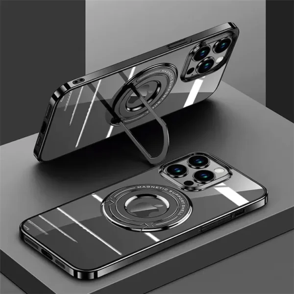 Coque Luxury Plating Slim Magsafe Shockproof Bumper Clear Case Cover For iPhone 15 Pro Max/16 Pro Max - Image 19