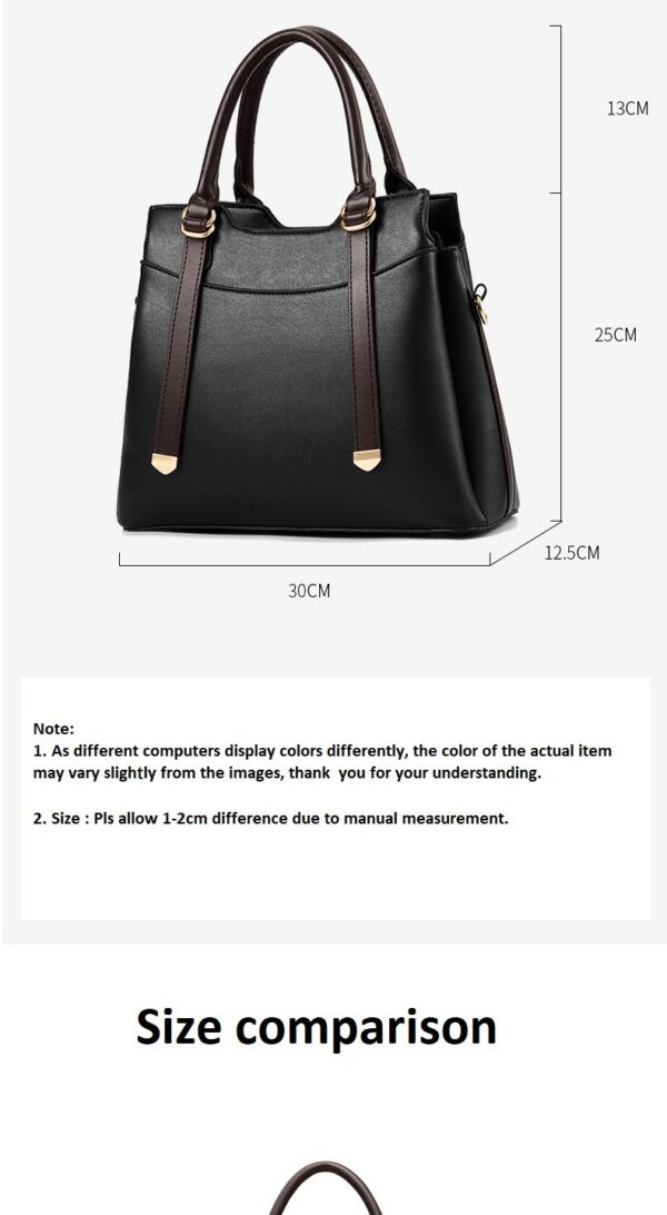 Luxury Premium PU Leather Satchel Shoulder Messenger Tote Purse Crossbody Bag - Image 20