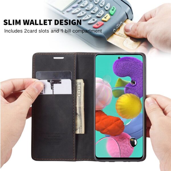 Luxury Premium Caseme Leather Wallet Case Cover and 3D GlassProtector For Samsung Galaxy A51/A71 - Image 28