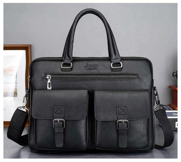 JEEP BULUO Briefcase Bags For Men Business Fashion Office Work Handbag - Image 2