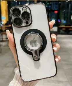 Alternative view of Luxury Premium Fashion Gradient electroplated Kickstand Clear case Cover For iPhone 15 Pro Max