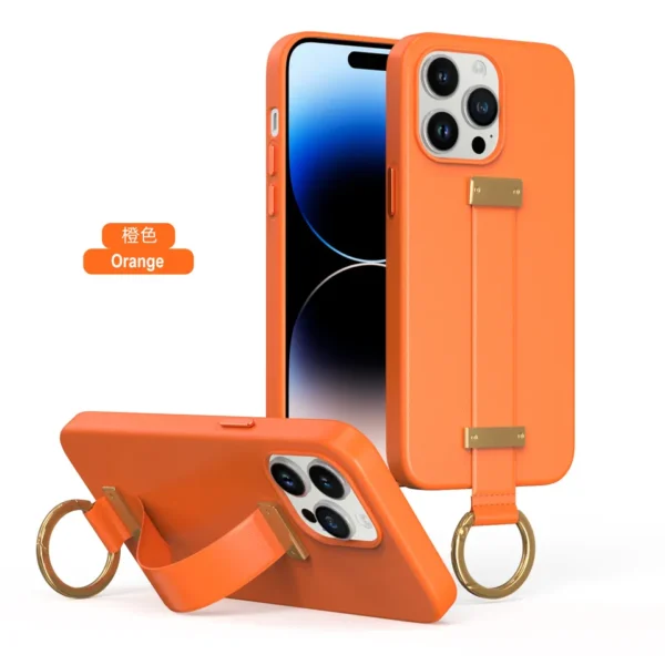 New Ring Design Bracket Wrist Brace Silicone Leather Case Cover for IPhone Series - Image 20