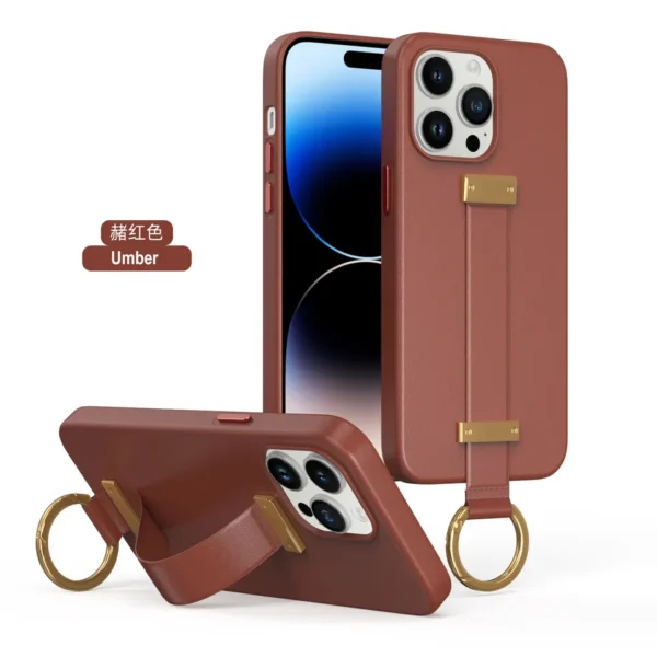 New Ring Design Bracket Wrist Brace Silicone Leather Case Cover for IPhone Series - Image 21