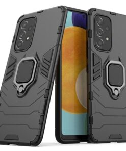 Black Panther Shockproof Armor Ring Case for Samsung Galaxy A23