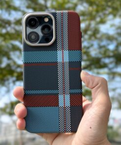 Alternative view of British Style Carbon Fiber Tartan MagSafe Case for iPhone Series