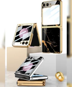 Luxury Premium Marble Patterned Case Cover For Samsung Galaxy Z Flip 5 5G