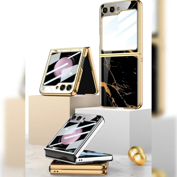 Luxury Premium Marble Patterned Case Cover For Samsung Galaxy Z Flip 5 5G