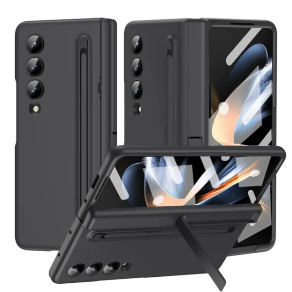 Luxury Premium Invisible Stand Hinge Stand Case Cover With S Pen For Samsung Galaxy Z Fold 4 - Image 2