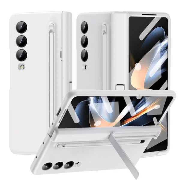 Luxury Premium Invisible Stand Hinge Stand Case Cover With S Pen For Samsung Galaxy Z Fold 4 - Image 4