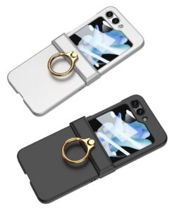 Alternative view of Samsung Galaxy Z Flip 5 5G GKK Ring Holder Hinged Case with Screen Film Protective Cover