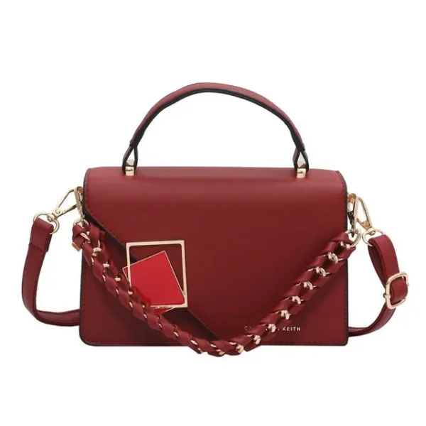 Luxury Premium Fashion Texture Small Chain New Simple Square Versatile One Shoulder Crossbody Bag - Image 7