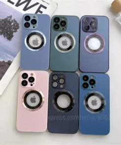 Alternative view of Luxury Fashion Frosted AG Silicon Frame Anti-drop With Lens Case Cover For iPhone Series