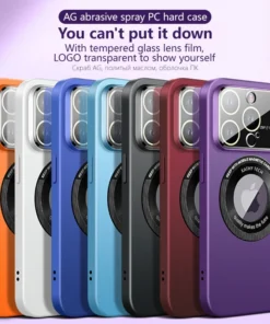 Luxury Premium Fashionable Magnetic With Lens Protector Case Cover For iPhone 15 Series