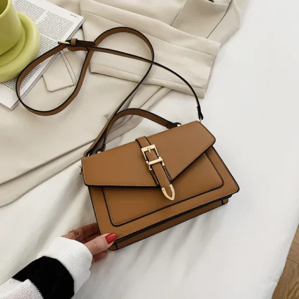 Luxury Premium PU Leather 2024 New Fashion Portable Crossbody Shoulder Handbag - Image 4