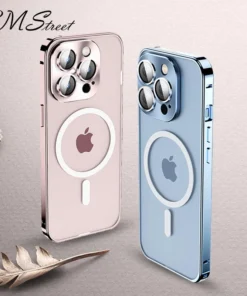 Luxury Premium Magsafe Magnetic Aluminum Metal Case Cover and 3D Glass Protector for iPhone 14 Pro Max