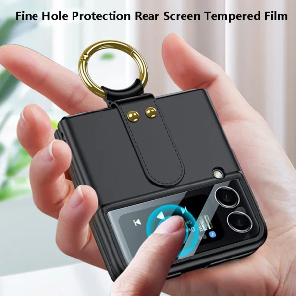 Luxury Premium Finger Ring Case Cover For Samsung Galaxy Flip 3 5G and Z Flip 4 5G - Image 4