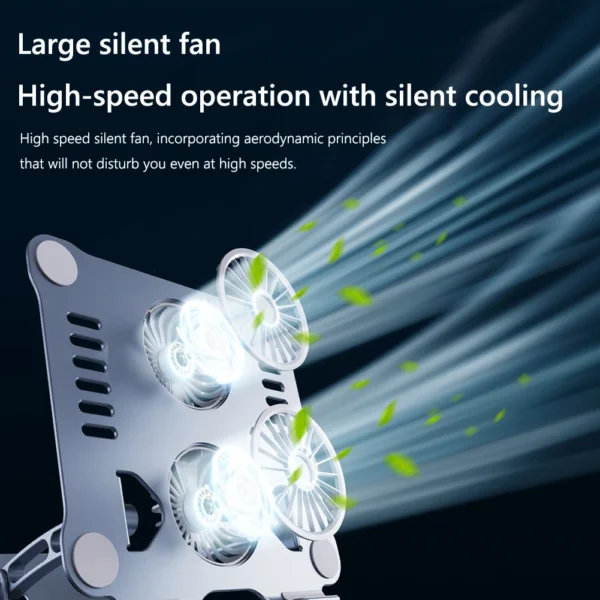 4.1 Radiator Foldable Laptop Stand With Dual Cooling Fan Heat Dissipation - Image 19