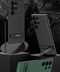 Luxury Premium All Inclusive Triumph Ultra Thin Plain Stand Anti-fall Plain Phone Case Cover For Samsung Galaxy S24 Ultra