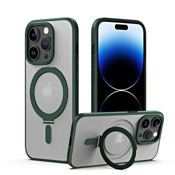 Luxury Premium Magnetic 360° Rotation Stand Ring Holder Frosted Transparent Case Cover For iPhone 11 Pro Max/12 Pro Max - Image 13