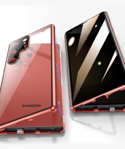 Alternative view of Magnetic Double Sided Clear Tempered Glass Full Protective Case for Samsung Galaxy S Series