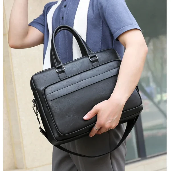 JEEP BULUO Office Business Vintage Messenger Crossbody Portfolio Designer Bag - Image 5