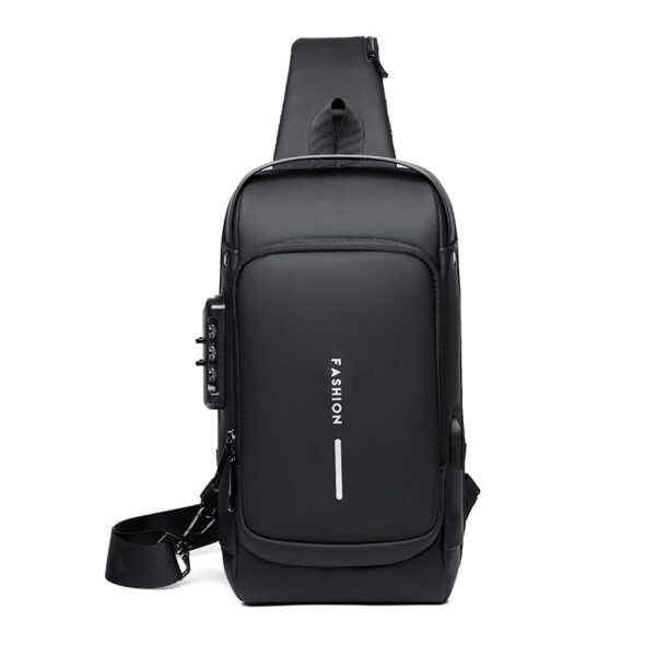 Luxury Premium Anti Theft Chest Shoulder Bag USB Charging Crossbody Oxford Sling Pack - Image 9