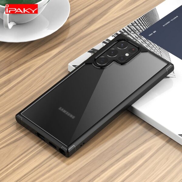 Luxury Crystal Clear TPU Frame Hybrid Shockproof Cover for Samsung Galaxy S23 Ultra - Image 13