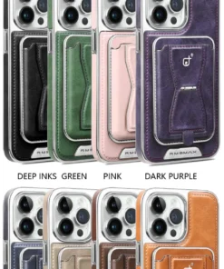 Luxury Premium Leather Magnetic Magsafe Card Slot High Business Leather Phone cover 15 Pro Max